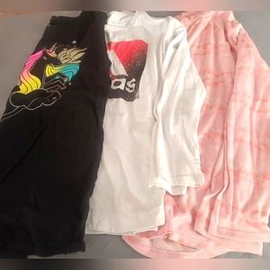Girls size XL 14/16, set of 3 long sleeve shirts